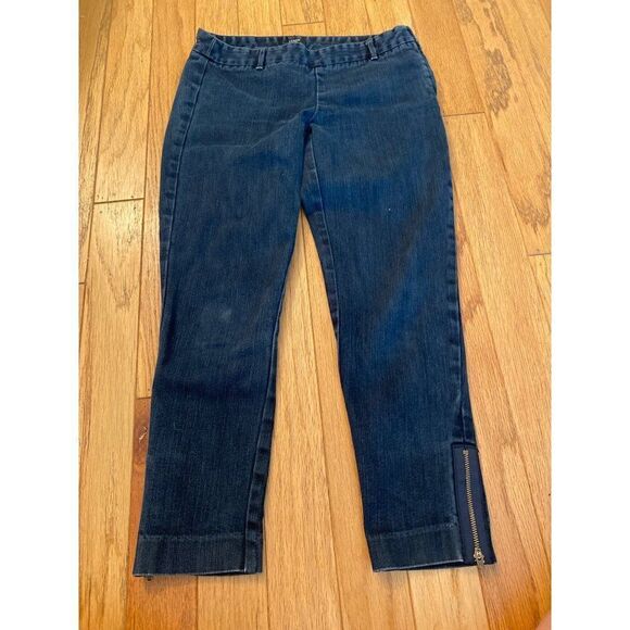 J. Crew, women's stretch city fit elastic waist cropped with bottom zip size 4 - Picture 1 of 10